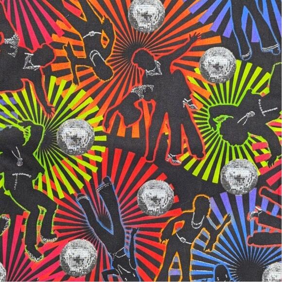 4 Yards VIP Cranston Print Works VINTAGE COTTON FABRIC Disco Ball Dancing Girls - Picture 1 of 8